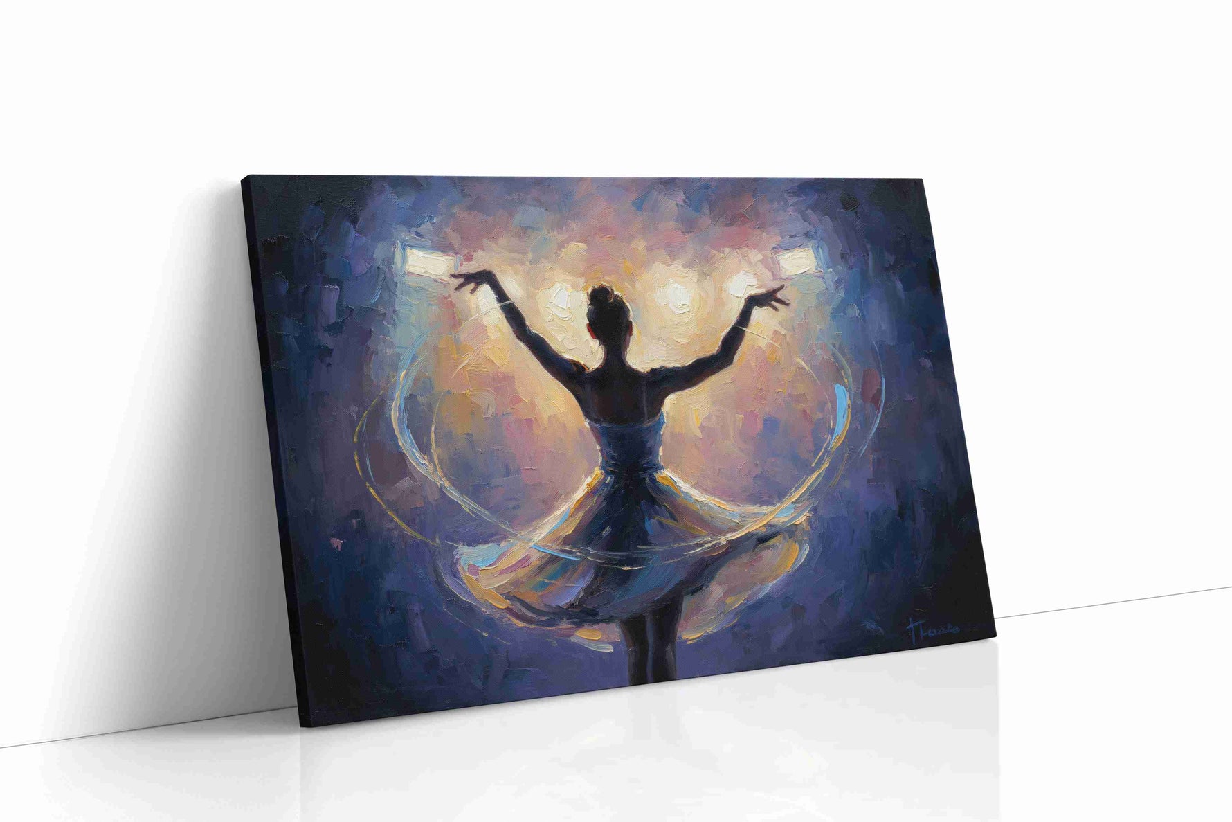Dance of Luminescence dancing canvas print, gallery-wrapped, ready to hang