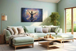 Dance of Luminescence dancing canvas print, hanging on wall