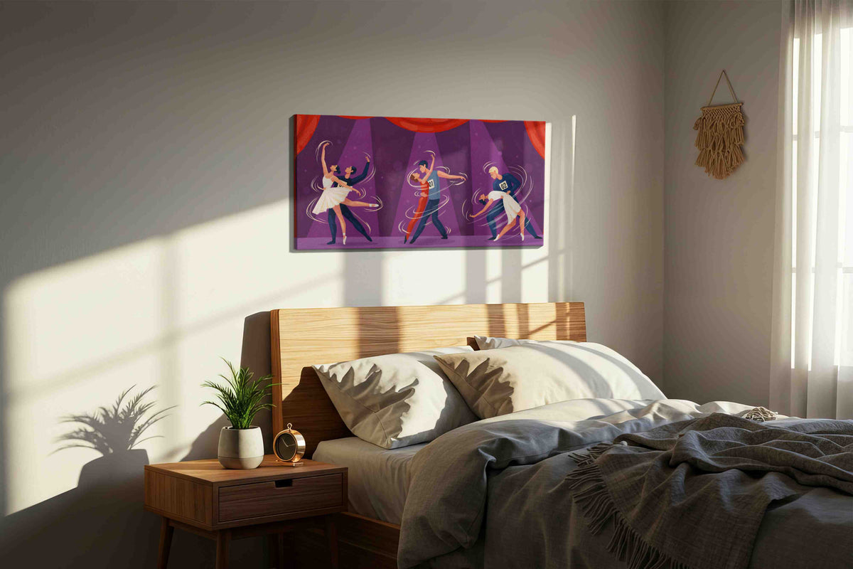 Dance of Whirling Elegance – dancing canvas wall art, gallery-wrapped, ready to hang