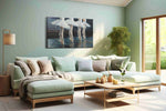 Echoes of the Ballet dancing canvas print, hanging on wall