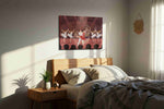 Enchanted Ballet Whirl dancing canvas print, displayed in a bedroom