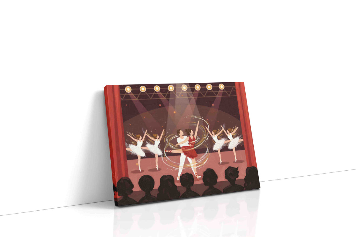 Enchanted Ballet Whirl dancing canvas print, gallery-wrapped, ready to hang