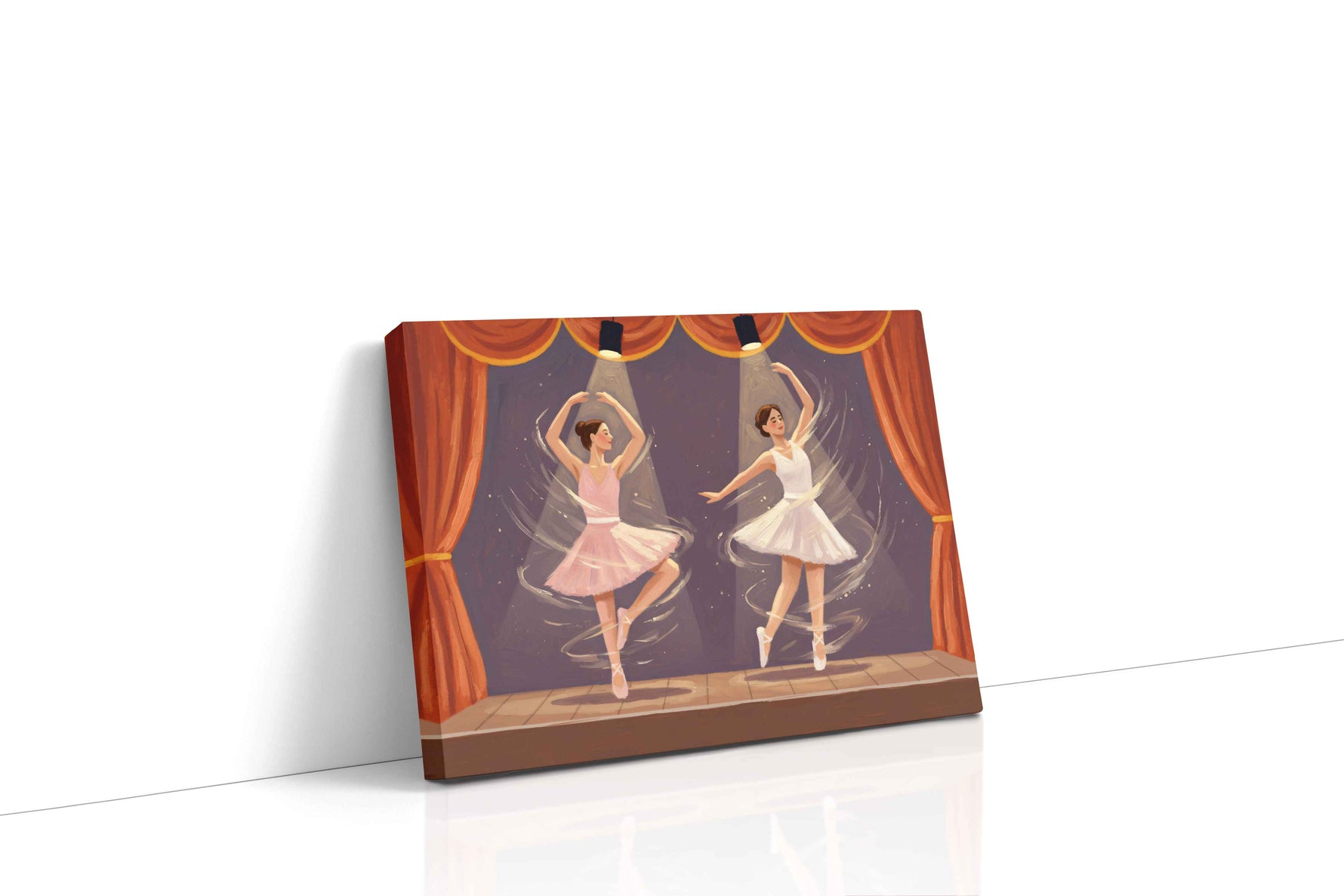 Enchanted Ballet Whirl II dancing canvas print gallery-wrapped landscape canvas studio shot