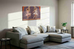 Enchanted Ballet Whirl II dancing canvas print, displayed in a living room