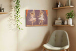 Enchanted Ballet Whirl II dancing canvas print styled in a living room