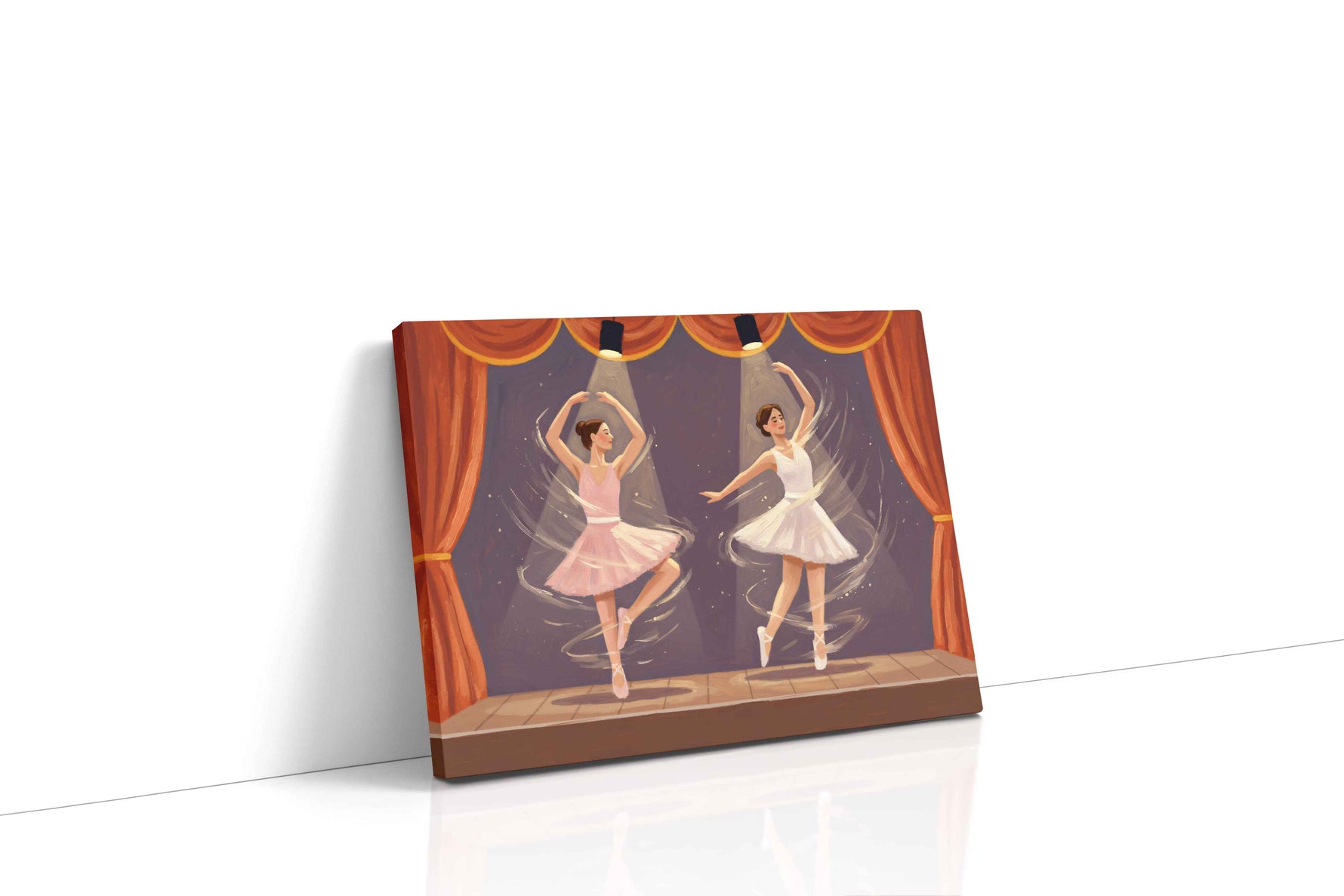 Enchanted Ballet Whirl II dancing canvas print, gallery-wrapped, ready to hang