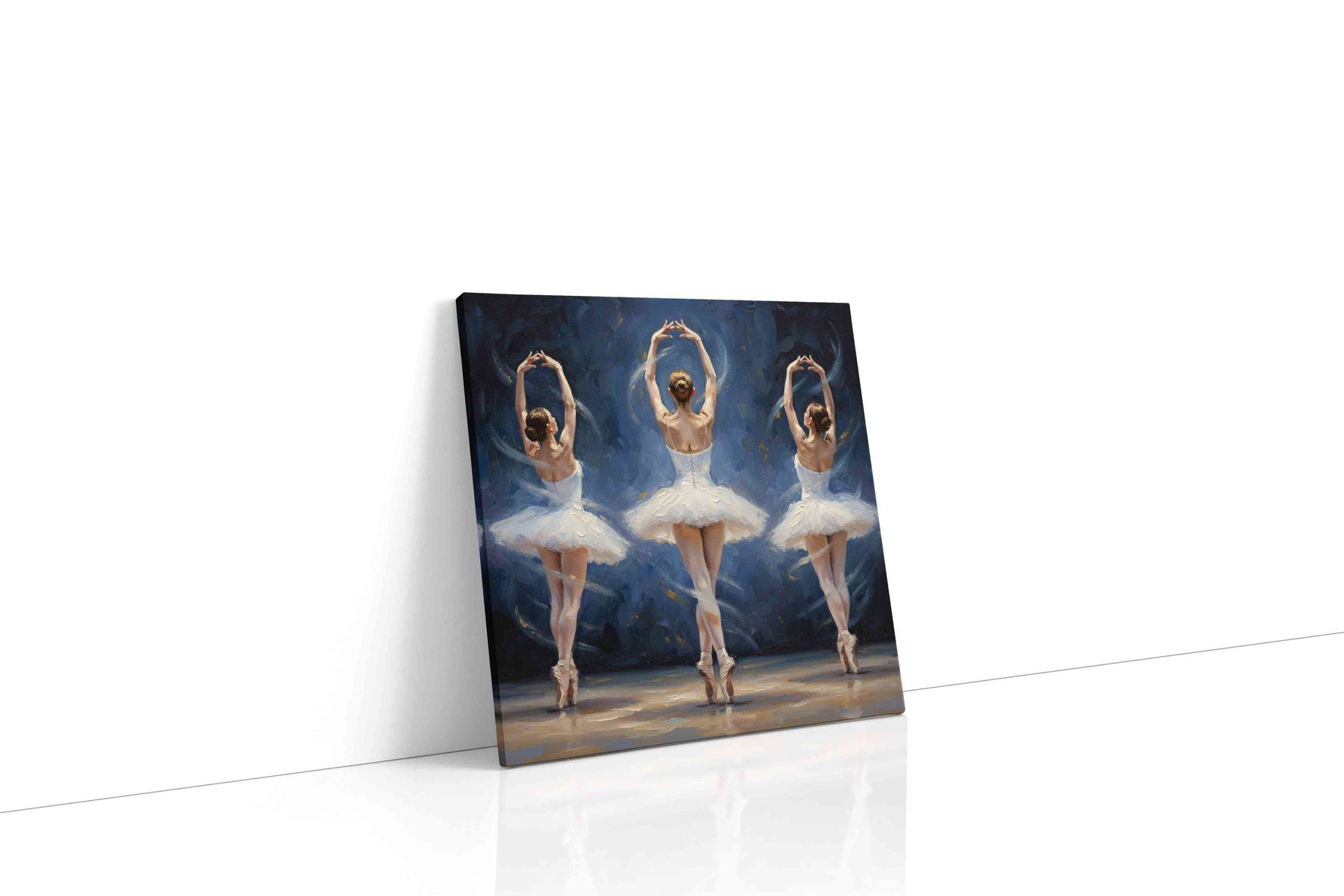 Enchanted Elegance dancing canvas print gallery-wrapped square canvas studio shot