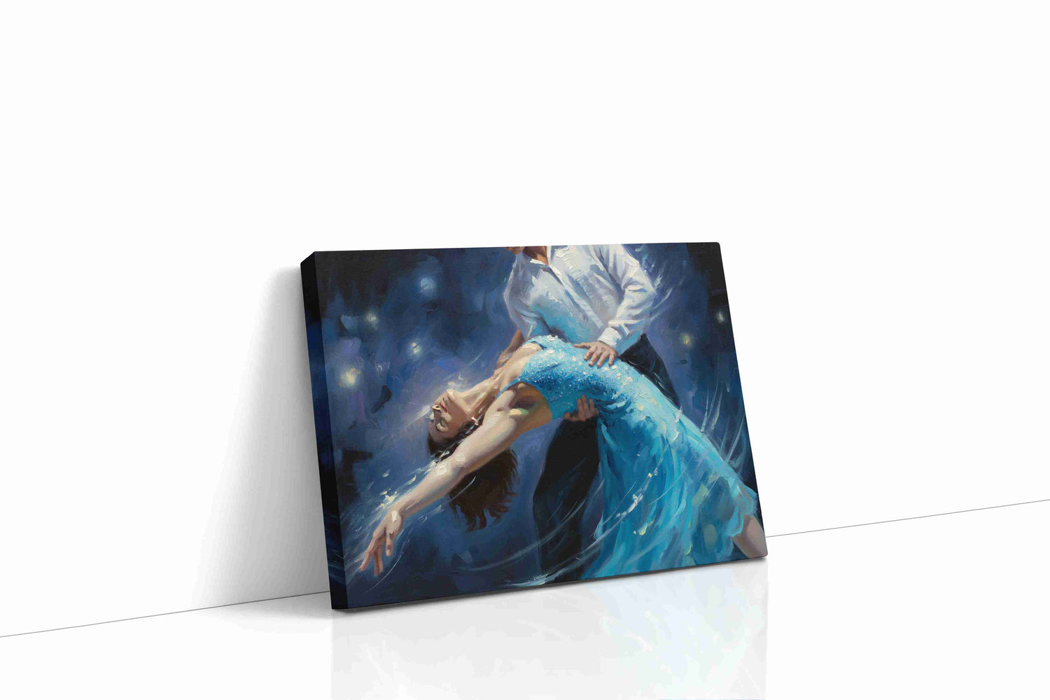 Enchanted Waltz Under Stars dancing canvas print, gallery-wrapped, ready to hang