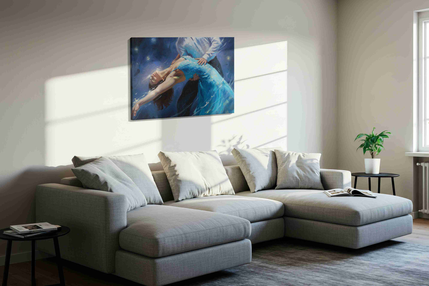 Enchanted Waltz Under Stars – dancing canvas wall art, gallery-wrapped, ready to hang