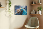 Enchanted Waltz Under Stars dancing canvas print, hanging on wall — view 2