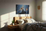 Ephemeral Grace dancing canvas print, displayed in a bedroom