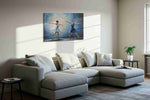 Ethereal Ballet Dreams dancing canvas print, displayed in a living room