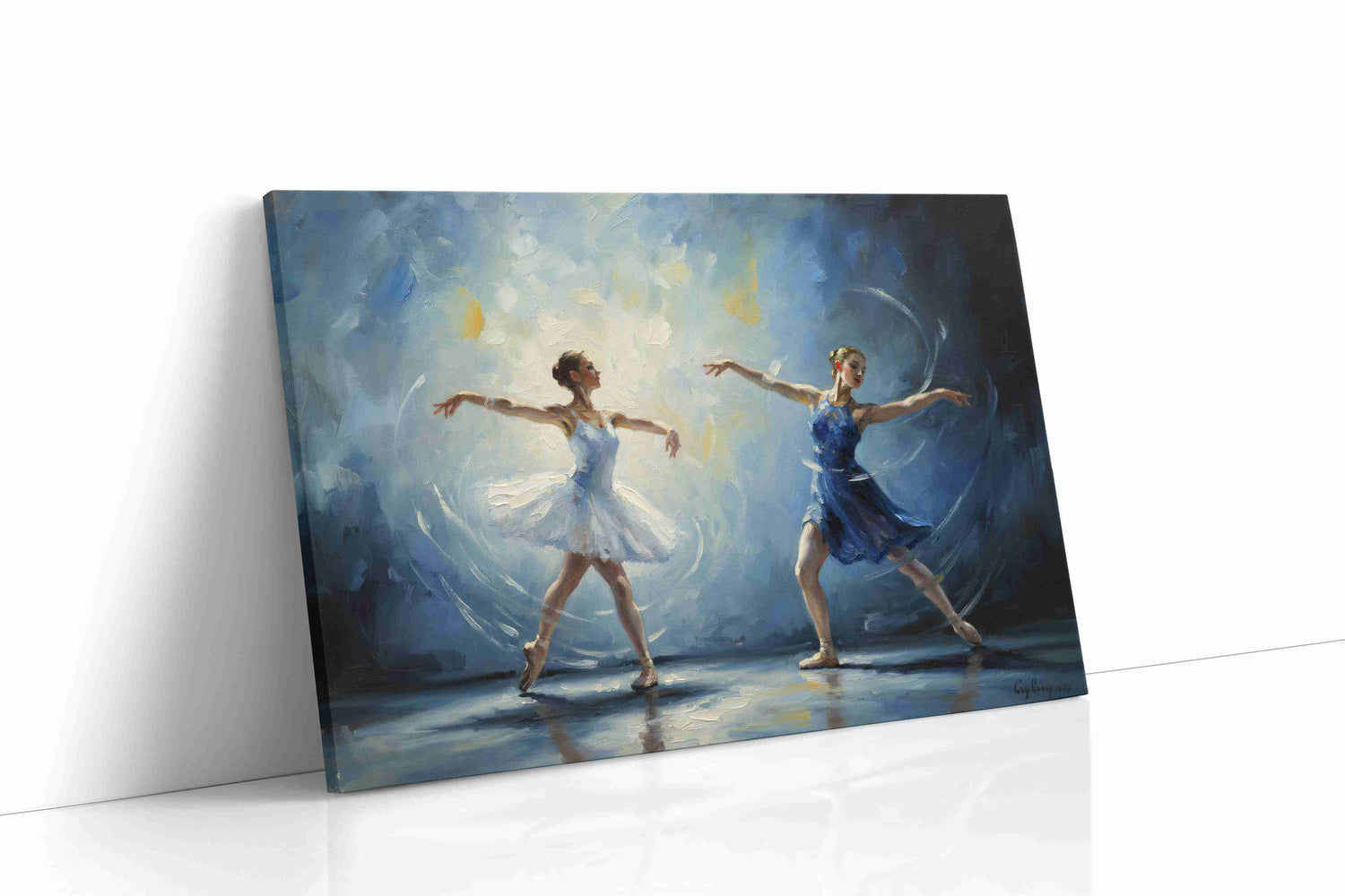 Ethereal Ballet Dreams dancing canvas print, gallery-wrapped, ready to hang