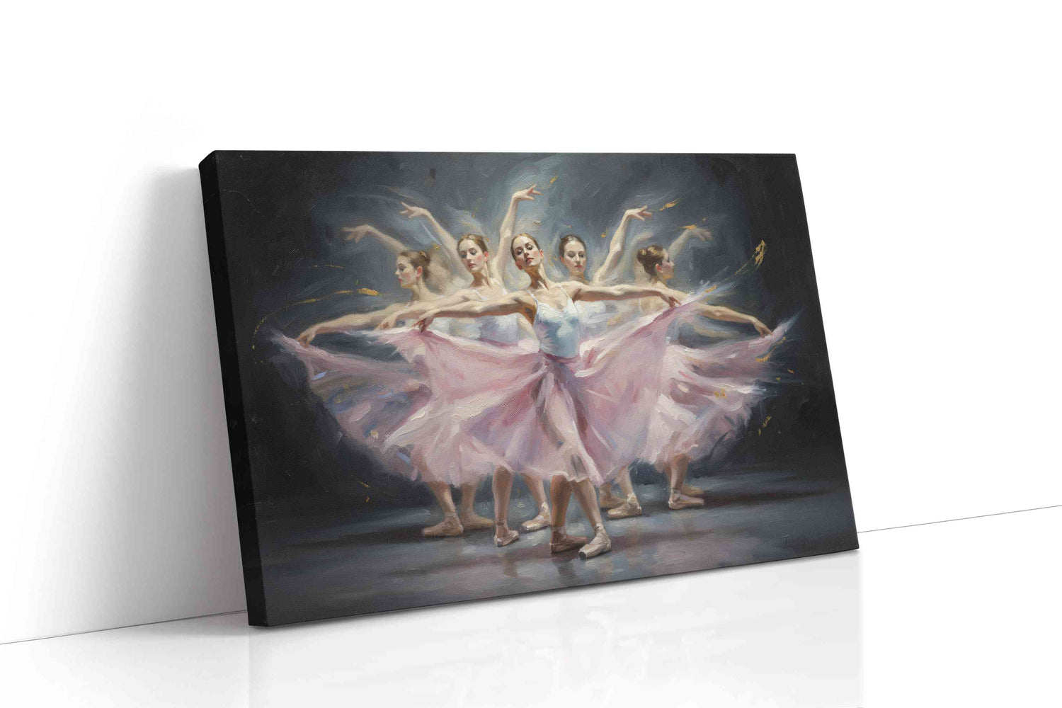 Ethereal Ballet Reverie dancing canvas print, gallery-wrapped, ready to hang