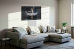 Ethereal Ballet Reverie II dancing canvas print, displayed in a living room