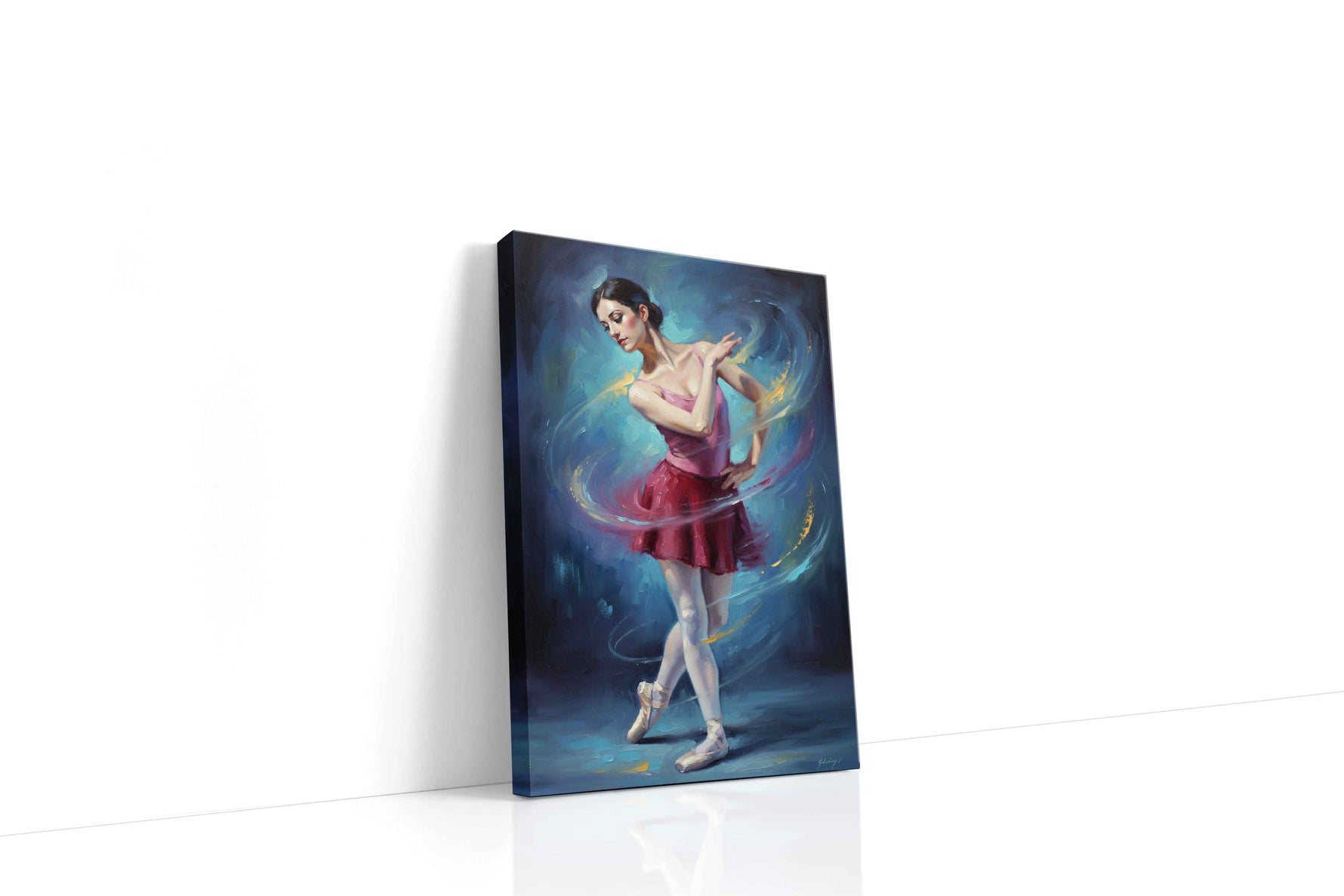 Ethereal Ballet Whirl dancing canvas print gallery-wrapped portrait canvas studio shot