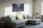 Ethereal Ballet Whirlwind dancing canvas print in a living room scene