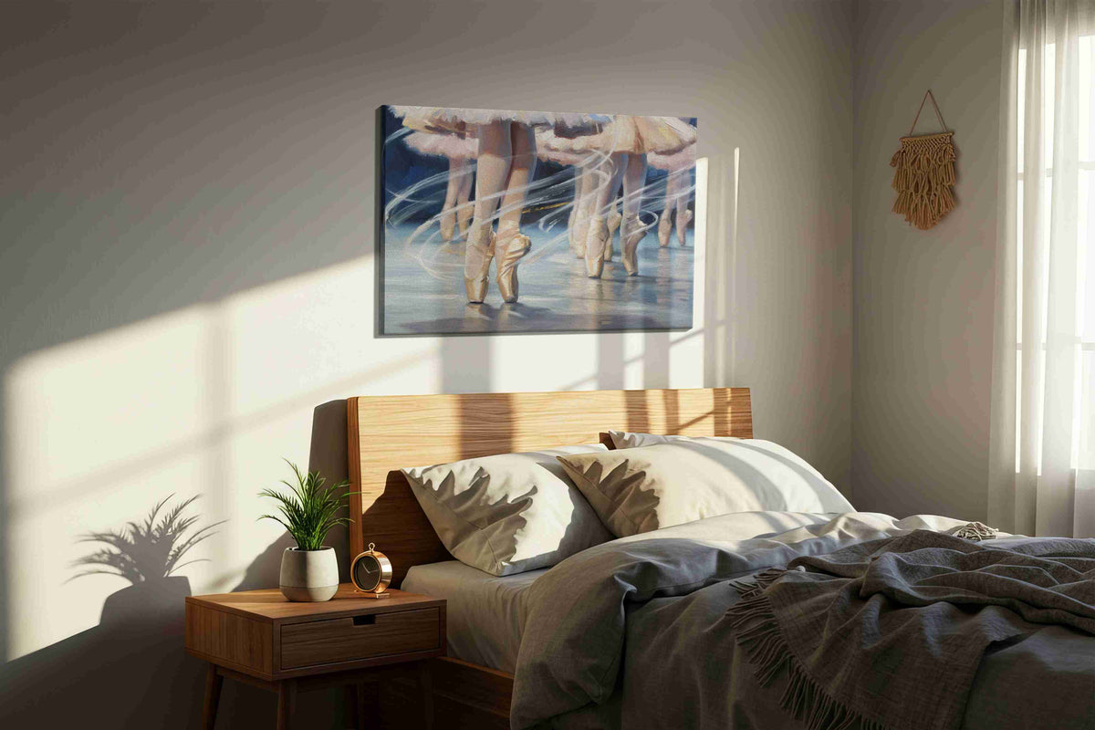 Ethereal Ballet Whispers – dancing canvas wall art, gallery-wrapped, ready to hang