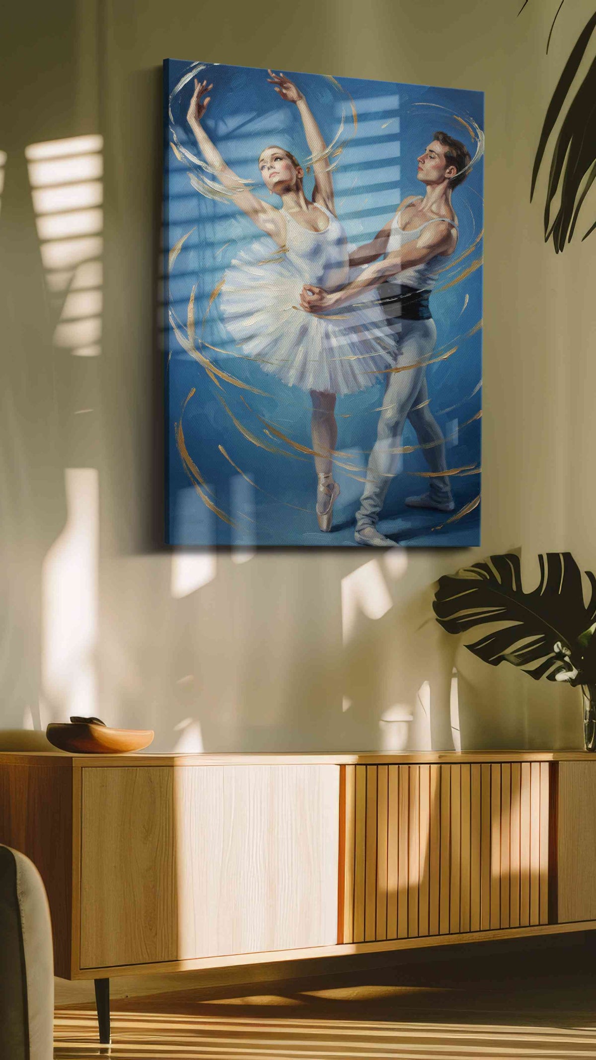 Ethereal Dance Harmony dancing canvas print, on wall, lifestyle preview