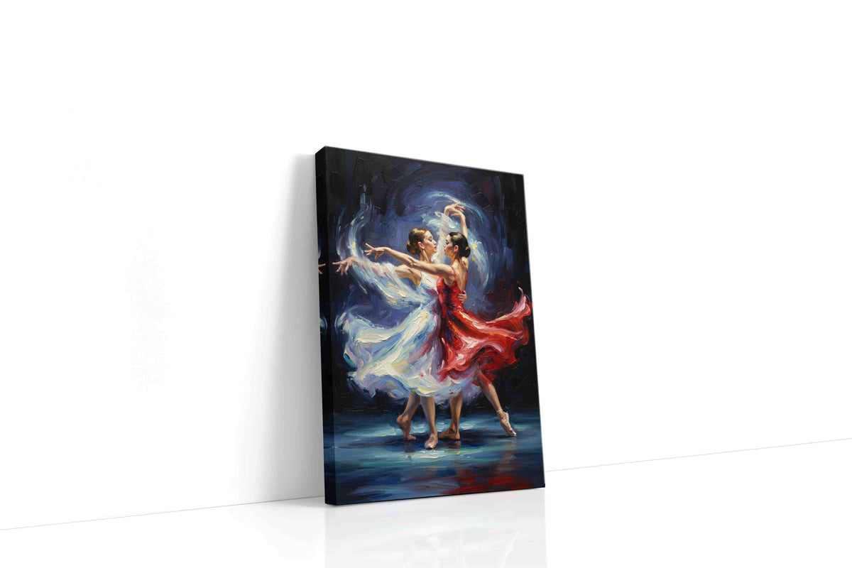 Ethereal Dance of Colors dancing canvas print gallery-wrapped portrait canvas studio shot