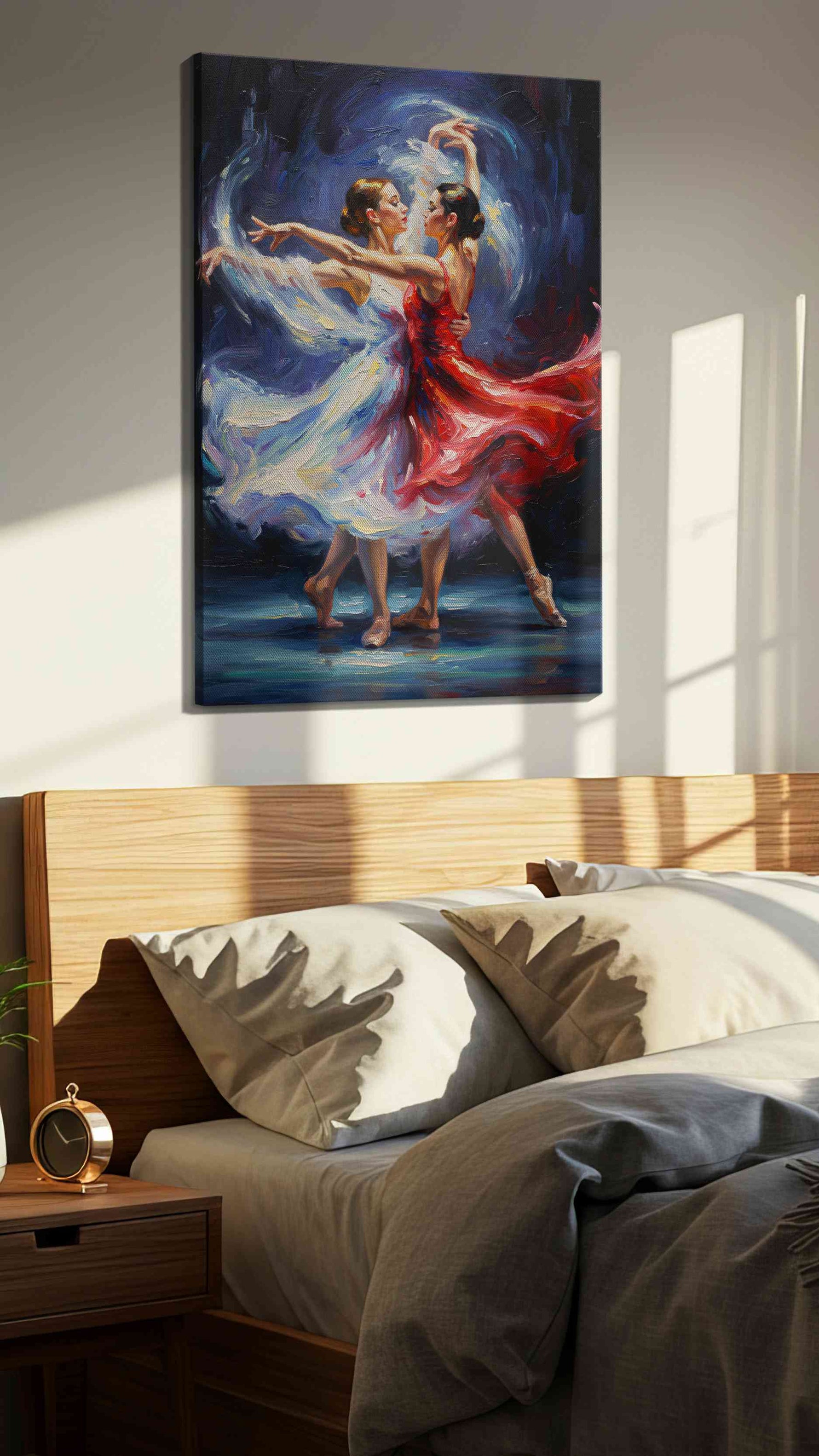 Ethereal Dance of Colors – dancing canvas wall art, gallery-wrapped, ready to hang