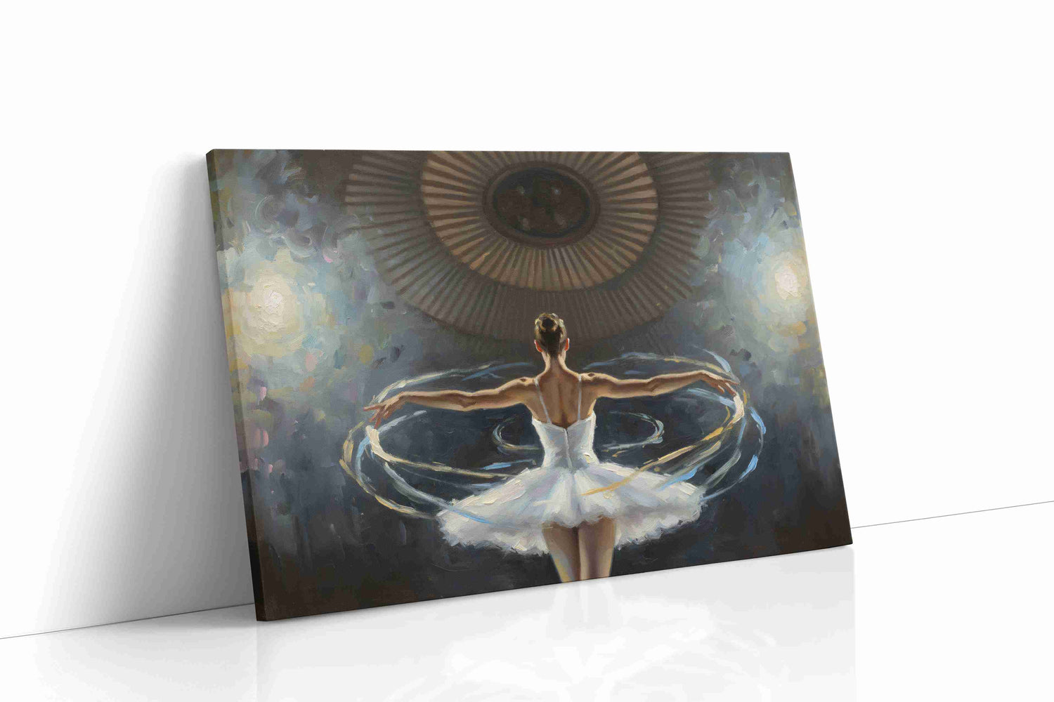 Ethereal Dance of Light dancing canvas print, gallery-wrapped, ready to hang