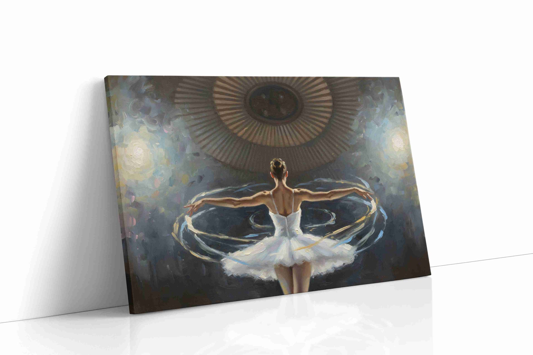 Ethereal Dance of Light dancing canvas print, gallery-wrapped, ready to hang
