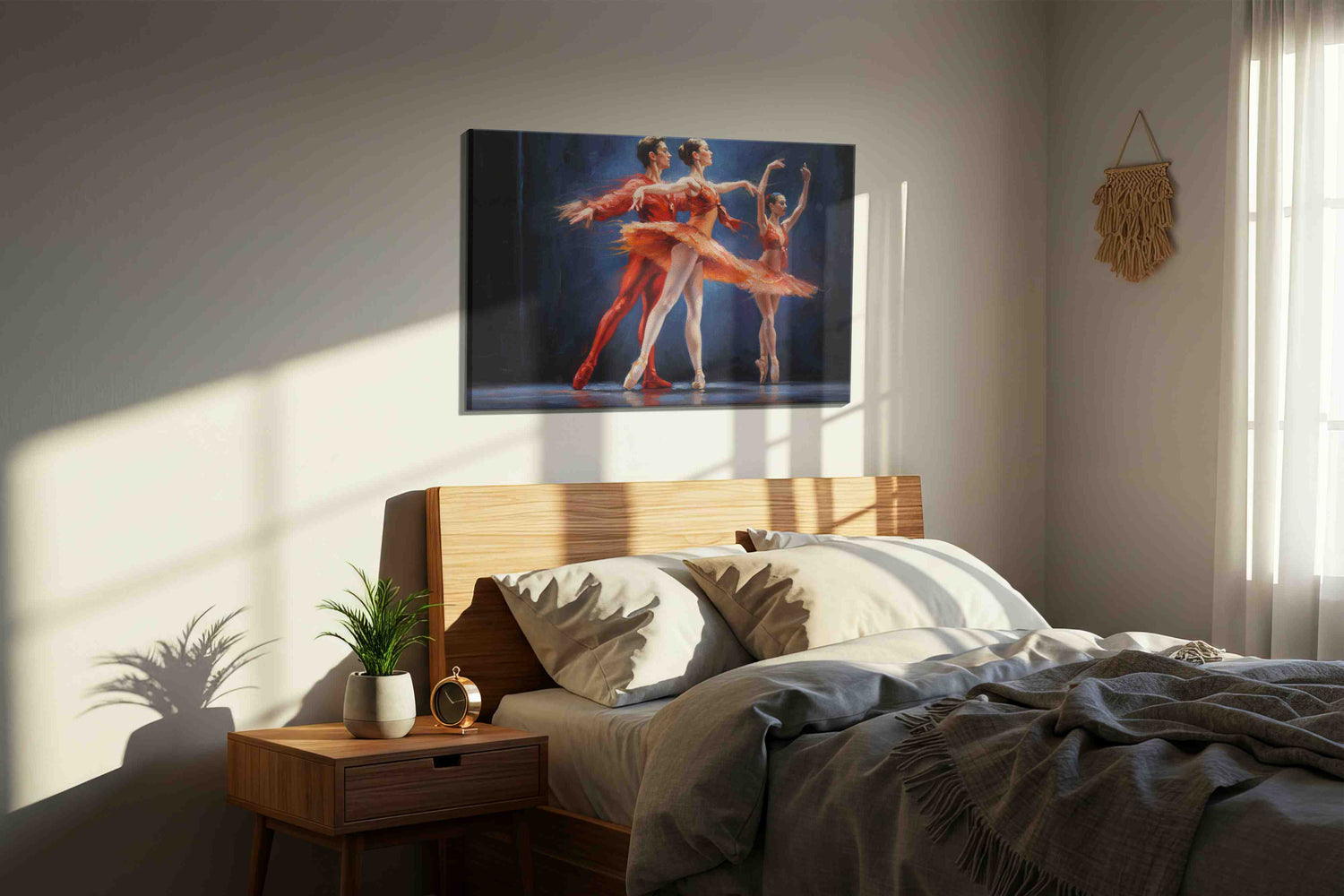 Ethereal Dance of Passion – dancing canvas wall art, gallery-wrapped, ready to hang