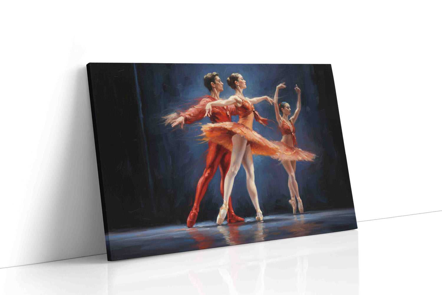 Ethereal Dance of Passion dancing canvas print, gallery-wrapped, ready to hang