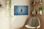 Ethereal Grace dancing canvas print in a living room scene