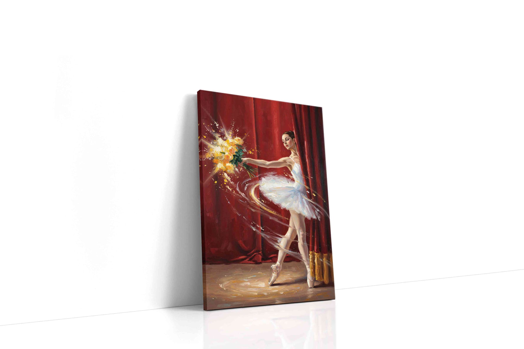 Ethereal Grace in Motion dancing canvas print, gallery-wrapped, ready to hang