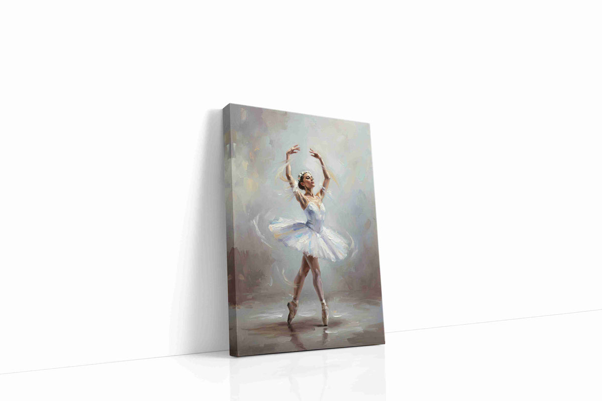 Graceful Ballet Reverie dancing canvas print gallery-wrapped portrait canvas studio shot