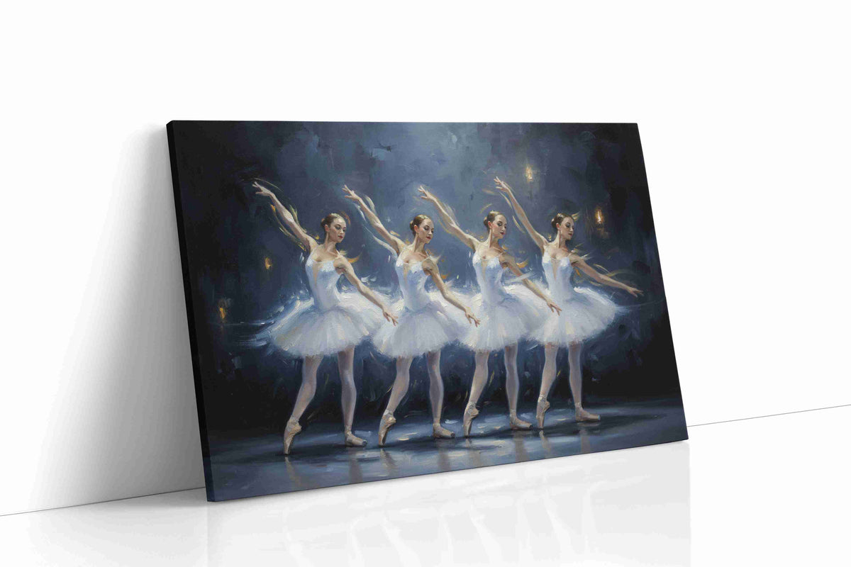 Graceful Ballet Symphony dancing canvas print gallery-wrapped landscape canvas studio shot