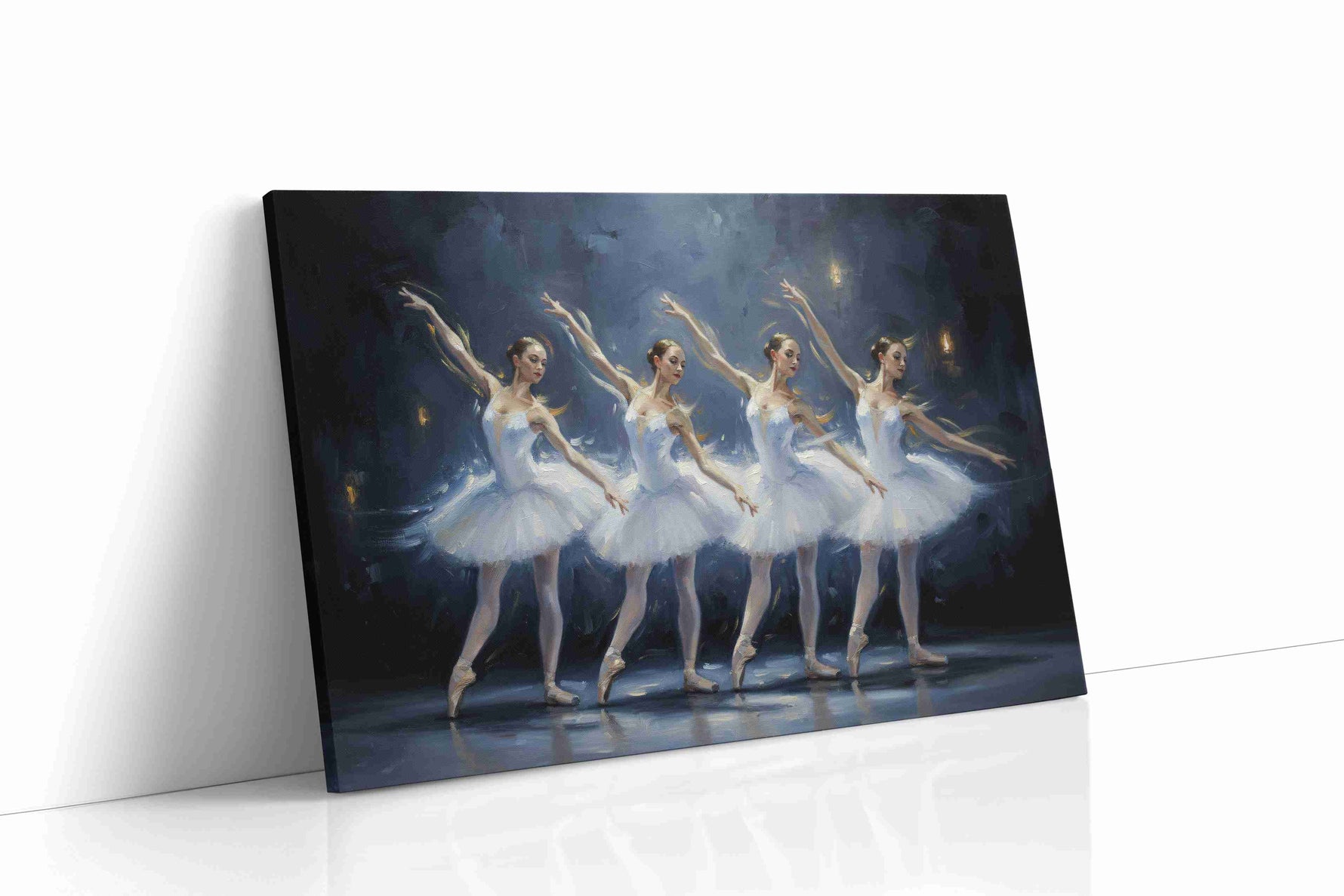 Graceful Ballet Symphony dancing canvas print gallery-wrapped landscape canvas studio shot