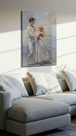 Waltz of Dreams dancing canvas print, displayed in a living room