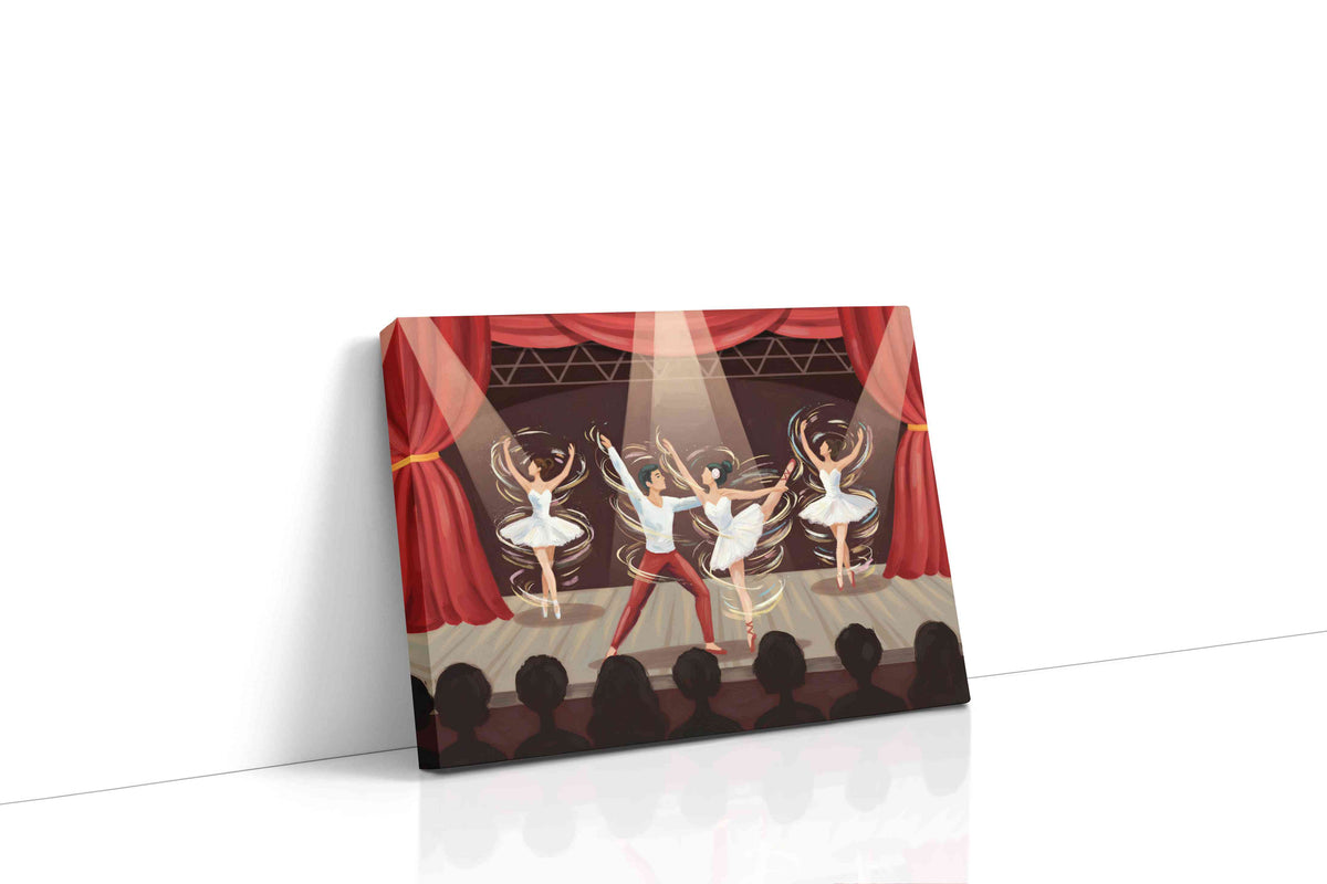 Whirling Ballet Dreams dancing canvas print gallery-wrapped landscape canvas studio shot