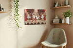 Whirling Ballet Dreams dancing canvas print, displayed in a living room