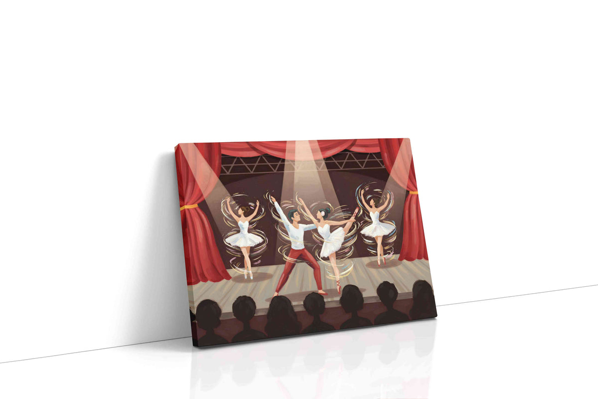 Whirling Ballet Dreams dancing canvas print, gallery-wrapped, ready to hang