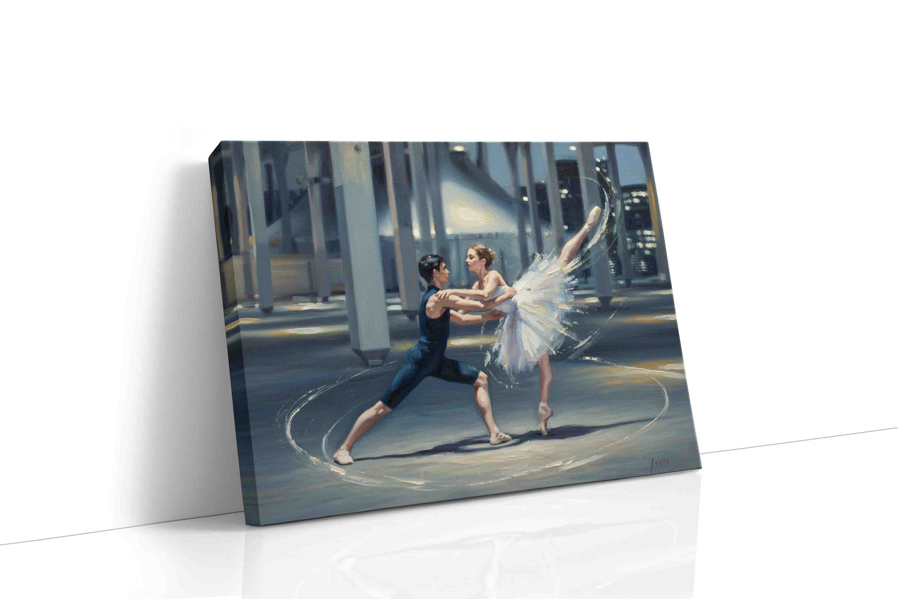 Whirling Harmony in Motion dancing canvas print gallery-wrapped landscape canvas studio shot