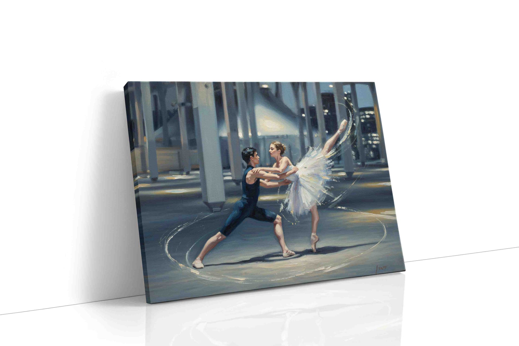 Whirling Harmony in Motion dancing canvas print, gallery-wrapped, ready to hang