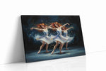 Whirlwind Ballerinas dancing canvas print gallery-wrapped landscape canvas studio shot