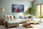 Whirlwind Tango Passion dancing canvas print, hanging on wall