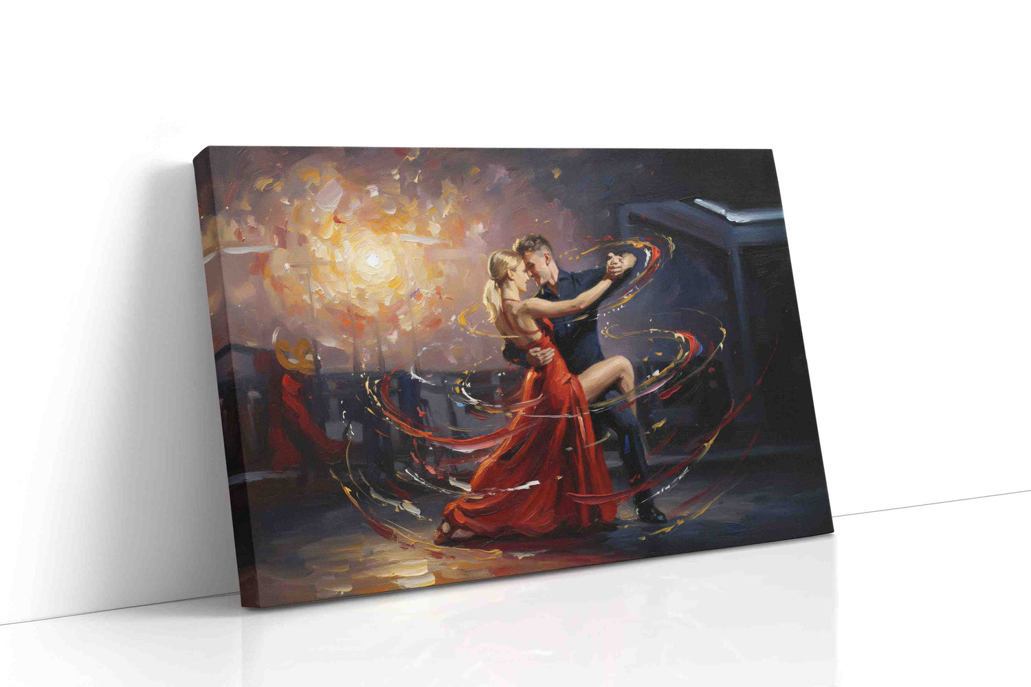 Whirlwind of Passion dancing canvas print, gallery-wrapped, ready to hang