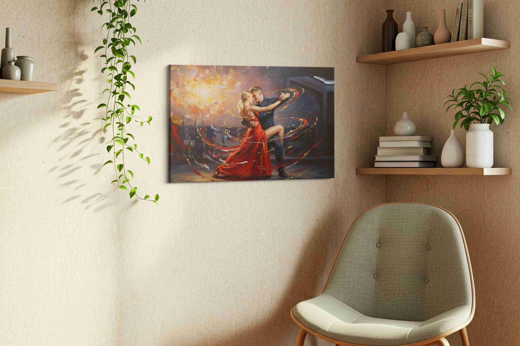 Whirlwind of Passion – dancing canvas wall art, gallery-wrapped, ready to hang