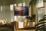 Whirlwind of Passion dancing canvas print, on wall, lifestyle preview