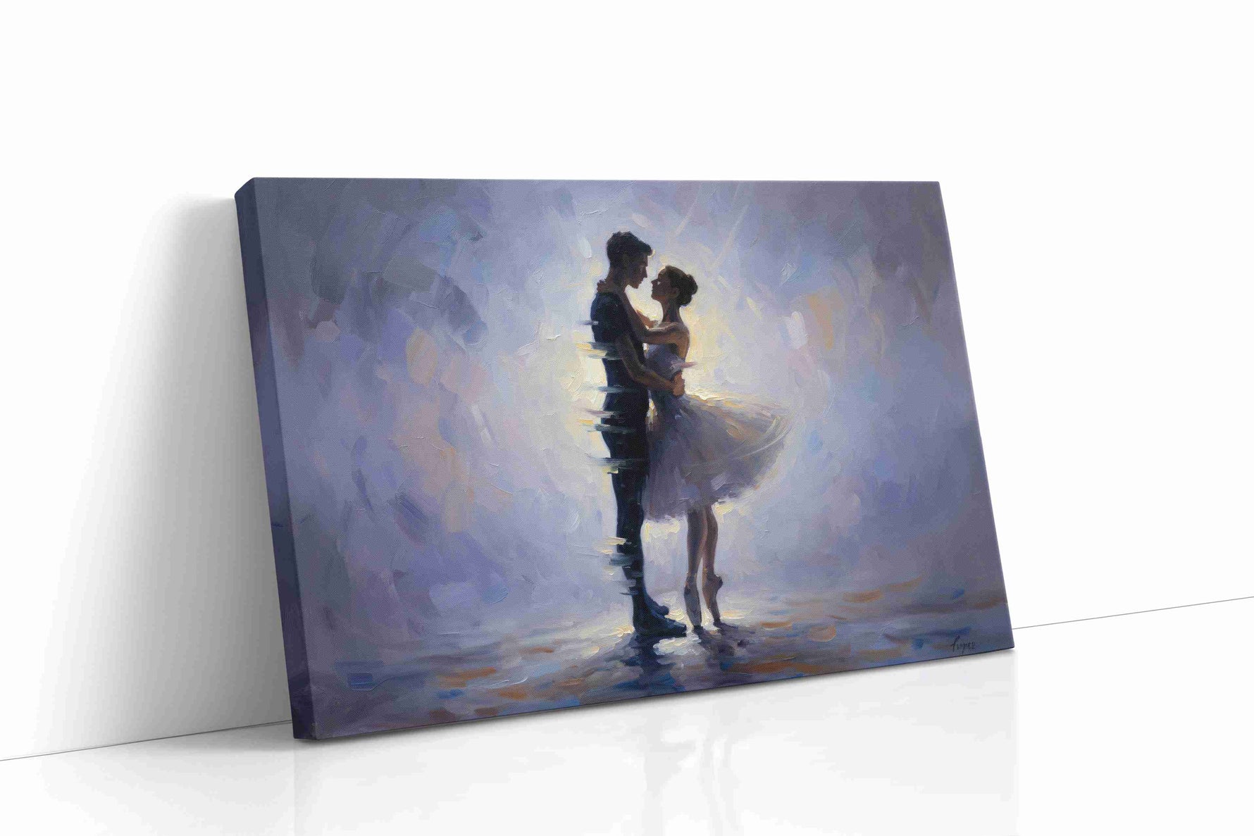 Whispered Waltz in Twilight dancing canvas print, gallery-wrapped, ready to hang