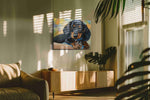 Dachshund Dreams dogs canvas print in a contemporary interior mockup