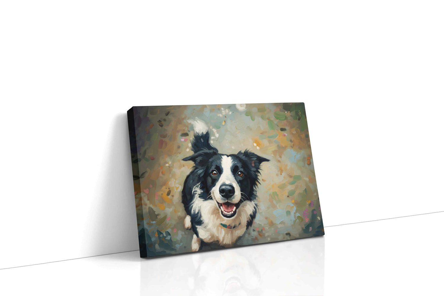 Joyful Paws in Motion dogs canvas print, gallery-wrapped, ready to hang