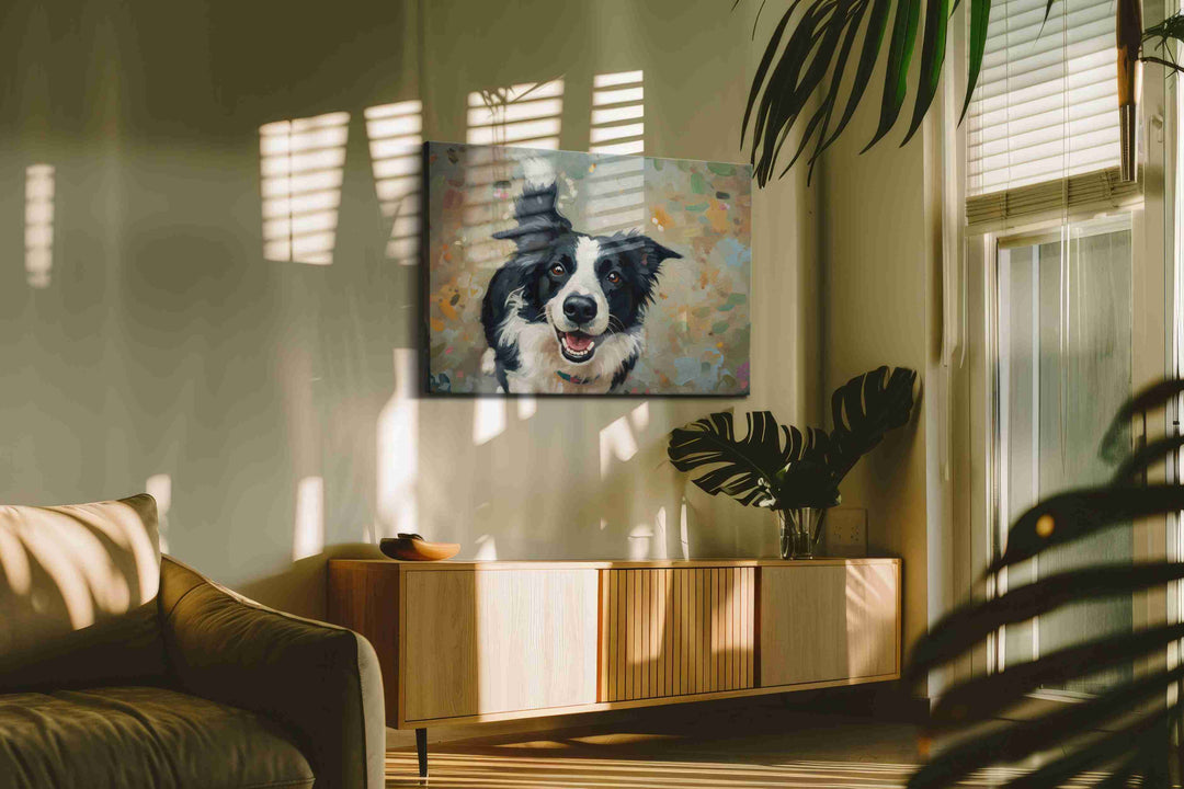Joyful Paws in Motion – dogs canvas wall art, gallery-wrapped, ready to hang