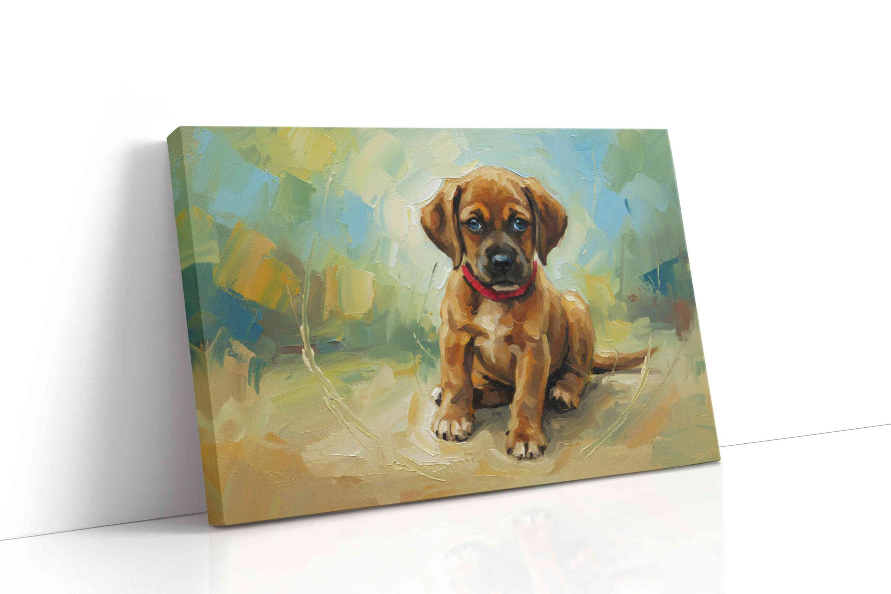 Puppy Whimsy dogs canvas print, gallery-wrapped, ready to hang